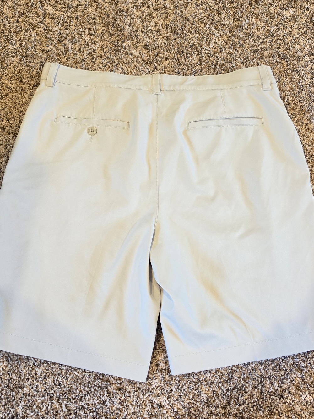 Grand Slam Cream Flat-Front Men's Shorts - Picture 2 of 4